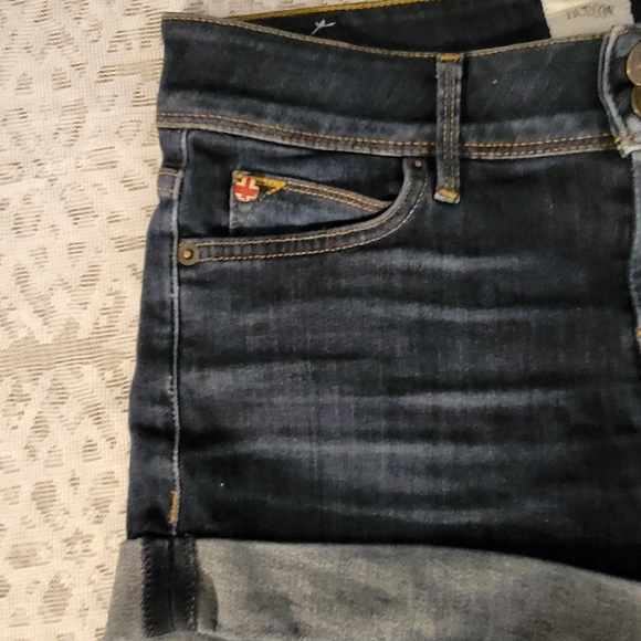 Hudson Croxley Cuff Dark Wash Denim Jean Shorts Women's Waist Size 24 NWOT - Picture 5 of 10